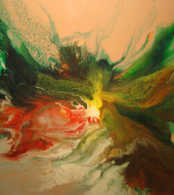 Acrylic paint on canvas 40″ x 40″ by Artist Gary Barnett Painted in 1979 in Waterloo Ontario