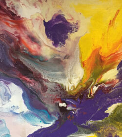 NE-0705 34″ x 48″ Acrylic paints on canvas by Artist Gary Barnett Painted in 1980 in Waterloo Ontario