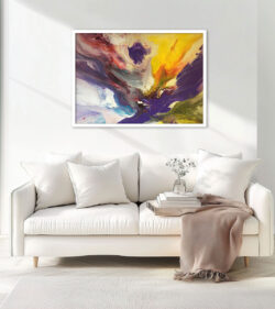 NE-0705 34″ x 48″ Acrylic paints on canvas by Artist Gary Barnett Painted in 1980 in Waterloo Ontario